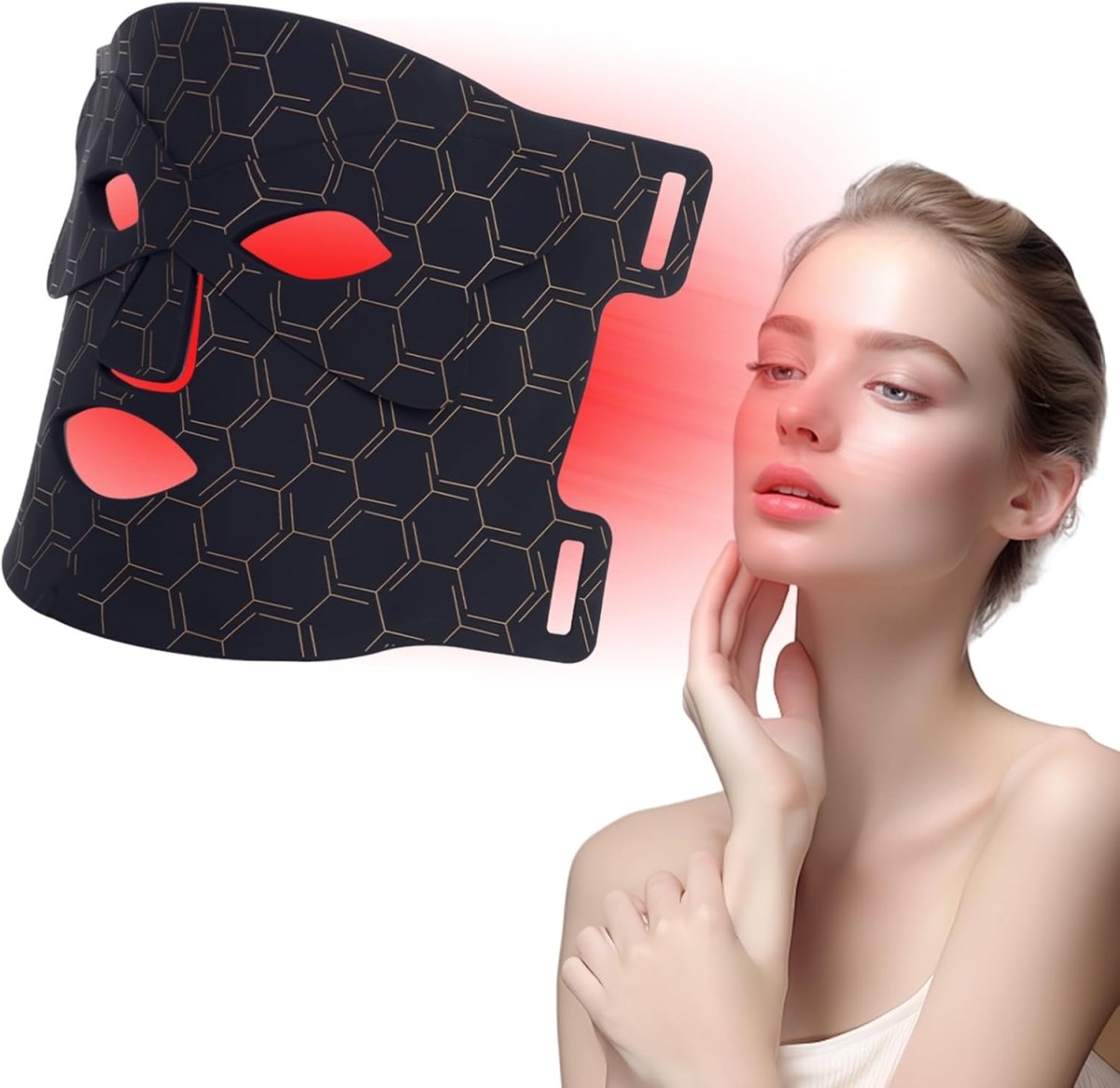 Máscara Facial LED HayDry + 5 Mascarillas de Bio-Colágeno GRATIS