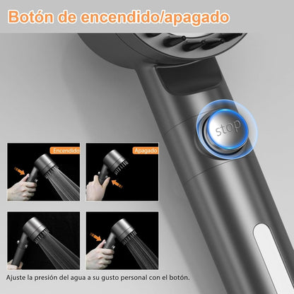 Alcachofa de Ducha de Alta Presión con Sistema de Filtración Activa + 3 Filtros GRATIS
