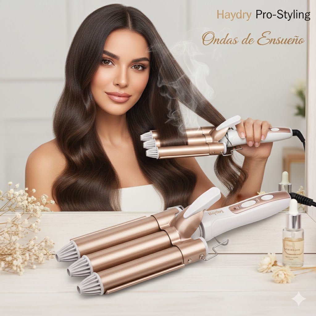 Rizador Triple Wave "Efecto Sirena" - Haydry Pro-Styling