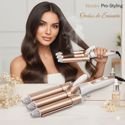 Rizador Triple Wave "Efecto Sirena" - Haydry Pro-Styling